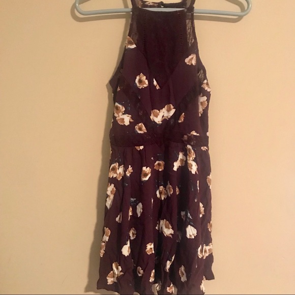 Burgundy Romper - Picture 1 of 2